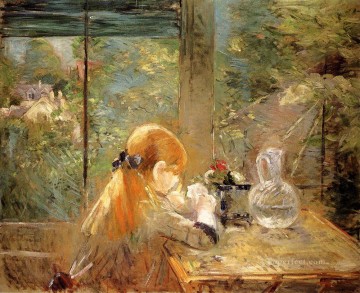  Morisot Pintura al %c3%b3leo - En la terraza Berthe Morisot